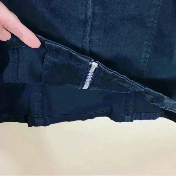 Express Black Denim Full Zip Collared Jean Jacket - Picture 5 of 14